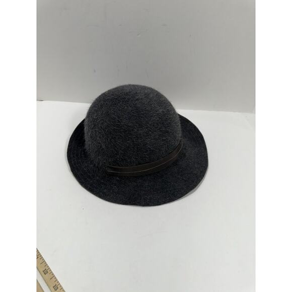Vintage Bowler Derby Style Hat Gray Fur Felt Hat Gorgeous Luxurious‎ AQS main image 5